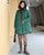 Knee Length Stand Collar Chinese Style Women's Down Coat with Strap Buttons