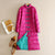 Knee Length Stand Collar Chinese Style Women's Down Coat with Strap Buttons
