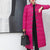 Knee Length Stand Collar Chinese Style Women's Down Coat with Strap Buttons