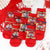 Lion Dance Embroidery Red Pure Cotton 5pk Crew Socks