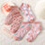 Floral Embroidery Pink Cotton 5pk Low Cut Socks