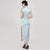 Sleeveless Full Length Brocade Cheongsam Floral Chinese Dress