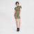 Knee Length Puff Sleeve Brocade Cheongsam Chinese Dress