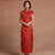 Vestido de novia chino floral cheongsam de longitud completa con manga casquillo