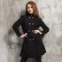 Women's Double-Breasted Wool Blend Chinese Style Wind Coat