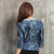 Open Front Round Neck Chinese Style Women's Jacket