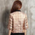 Half Sleeve Open Front Brocade Chinese Style Jacket